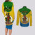 Vanuatu Malampa Province Couples Matching Long Sleeve Bodycon Dress and Long Sleeve Button Shirts Coat Of Arms And Namele Fern Polynesian Pattern LT05 - Polynesian Pride