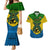 Vanuatu Malampa Province Couples Matching Mermaid Dress and Hawaiian Shirt Coat Of Arms And Namele Fern Polynesian Pattern LT05 Yellow - Polynesian Pride