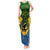 Vanuatu Malampa Province Tank Maxi Dress Coat Of Arms And Namele Fern Polynesian Pattern LT05 Women Yellow - Polynesian Pride