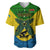 Personalized Vanuatu Malampa Province Baseball Jersey Coat Of Arms And Namele Fern Polynesian Pattern LT05 Yellow - Polynesian Pride