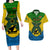 Personalized Vanuatu Malampa Province Couples Matching Long Sleeve Bodycon Dress and Hawaiian Shirt Coat Of Arms And Namele Fern Polynesian Pattern LT05 Yellow - Polynesian Pride