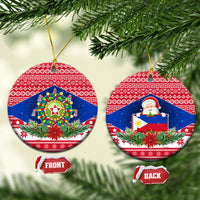 Philippines Christmas Ceramic Ornament Filipino Parol Maligayang Pasko LT05 Circle Red - Polynesian Pride