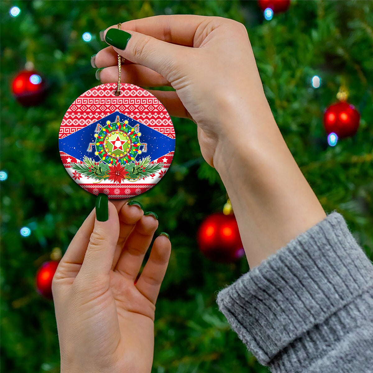 Philippines Christmas Ceramic Ornament Filipino Parol Maligayang Pasko LT05 - Polynesian Pride