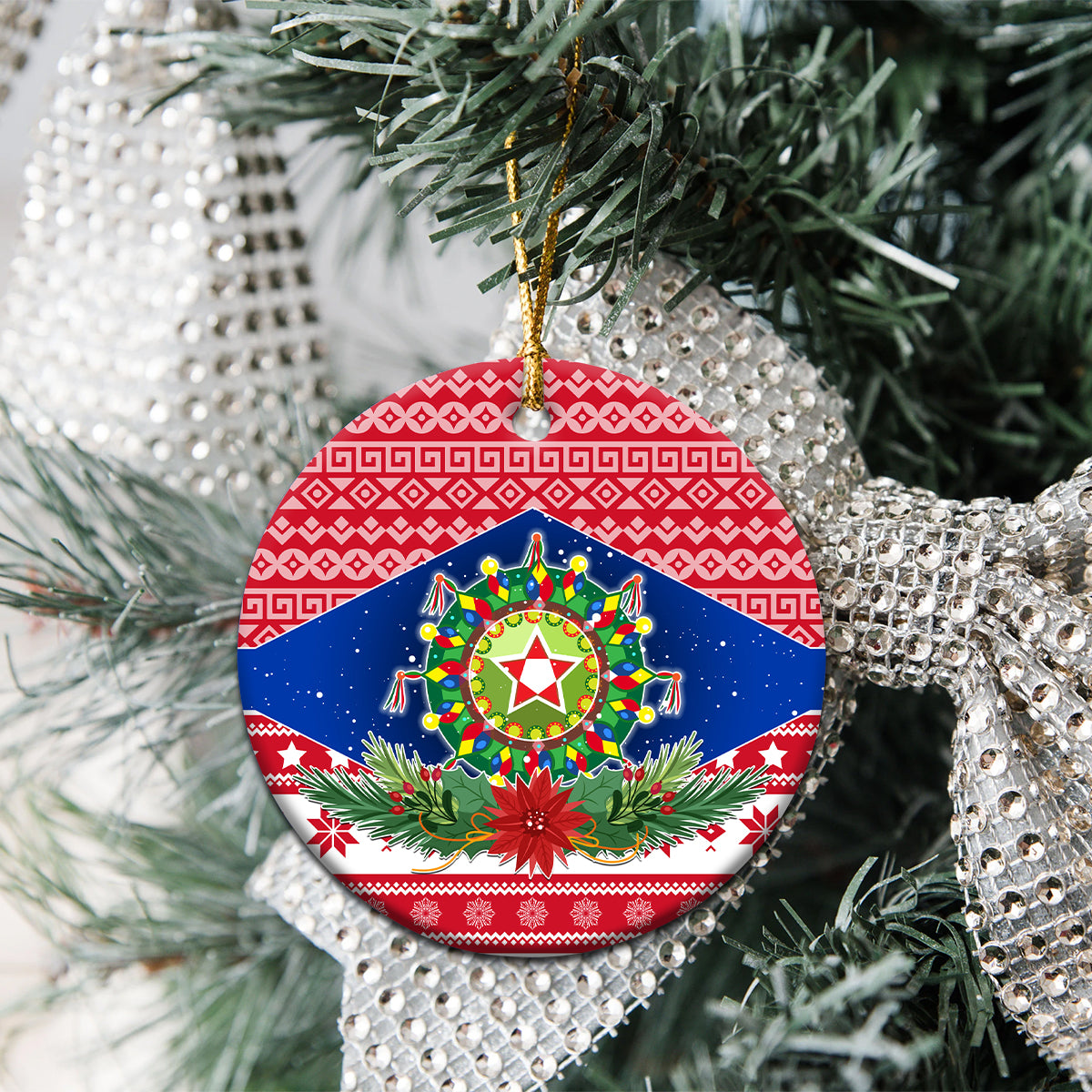 Philippines Christmas Ceramic Ornament Filipino Parol Maligayang Pasko LT05 - Polynesian Pride