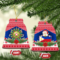 Philippines Christmas Ceramic Ornament Filipino Parol Maligayang Pasko LT05 Bell Flake Red - Polynesian Pride