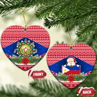 Philippines Christmas Ceramic Ornament Filipino Parol Maligayang Pasko LT05 Heart Red - Polynesian Pride
