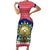 Personalised Philippines Christmas Family Matching Short Sleeve Bodycon Dress and Hawaiian Shirt Filipino Parol Maligayang Pasko LT05 Mom's Dress Red - Polynesian Pride