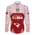 Custom Tonga Rugby Family Matching Mermaid Dress and Hawaiian Shirt 2023 Pacific Championships Kupesi Ngatu Mate Maa LT05 Dad's Shirt - Long Sleeve Red - Polynesian Pride