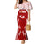 Custom Tonga Rugby Family Matching Mermaid Dress and Hawaiian Shirt 2023 Pacific Championships Kupesi Ngatu Mate Maa LT05 Mom's Dress Red - Polynesian Pride