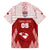 Custom Tonga Rugby Family Matching Off Shoulder Short Dress and Hawaiian Shirt 2023 Pacific Championships Kupesi Ngatu Mate Maa LT05 - Polynesian Pride