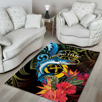 Vanuatu Fishing Area Rug It's Time To Fish LT05 - Polynesian Pride
