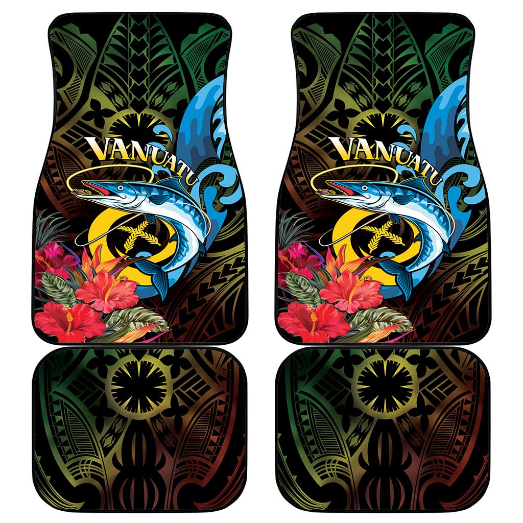 Vanuatu Fishing Car Mats It's Time To Fish LT05 - Polynesian Pride