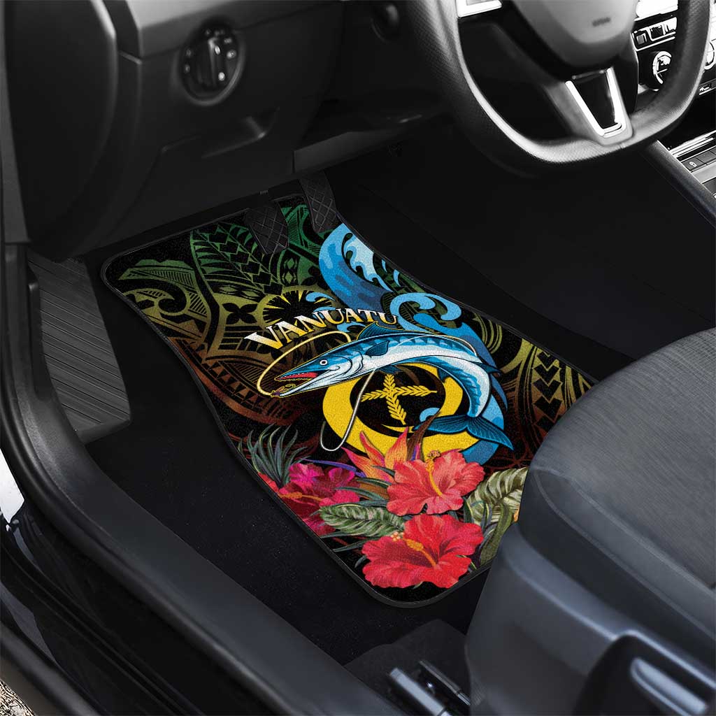 Vanuatu Fishing Car Mats It's Time To Fish LT05 - Polynesian Pride