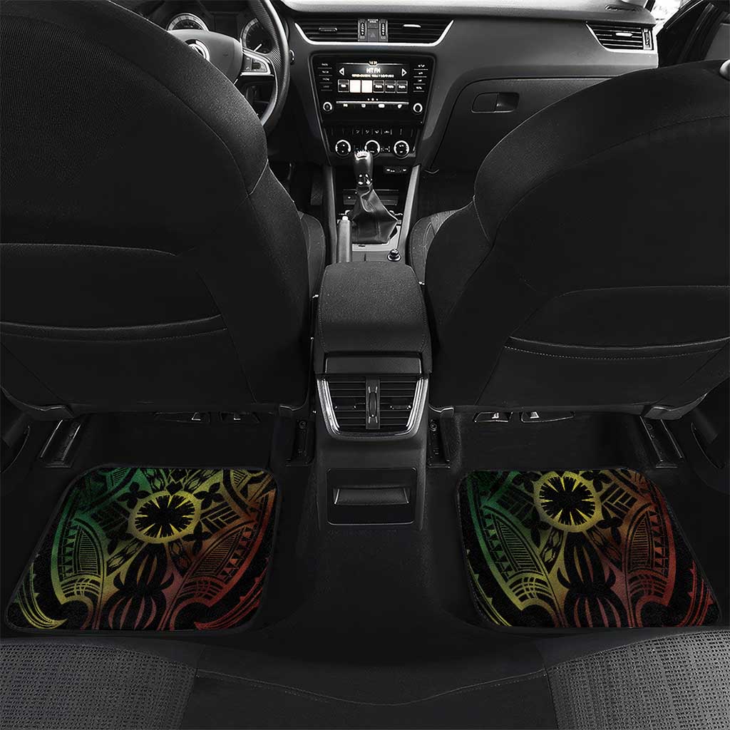 Vanuatu Fishing Car Mats It's Time To Fish LT05 Set 2pcs - Back Black - Polynesian Pride