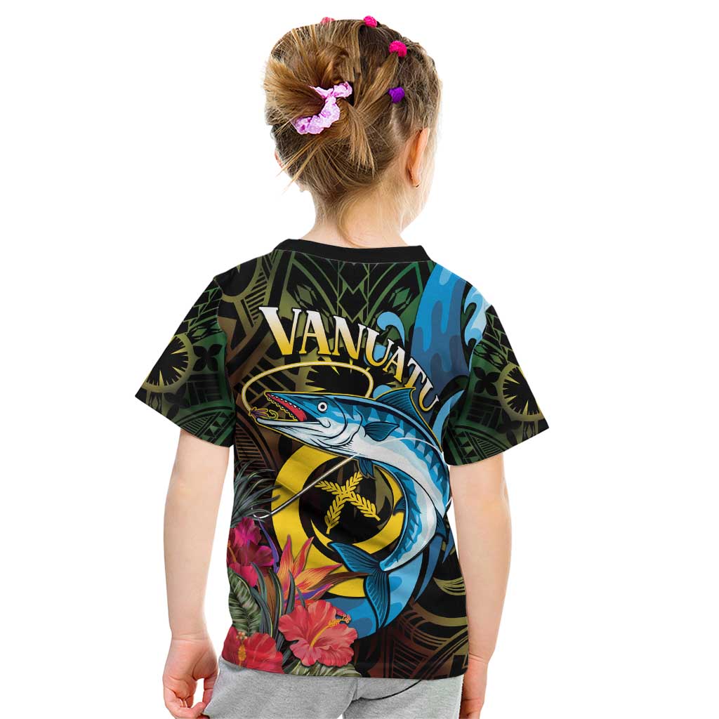 Vanuatu Fishing Kid T Shirt It's Time To Fish LT05 - Polynesian Pride