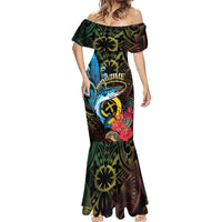 Vanuatu Fishing Mermaid Dress It's Time To Fish LT05 - Polynesian Pride