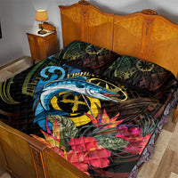 Vanuatu Fishing Quilt Bed Set It's Time To Fish LT05 - Polynesian Pride