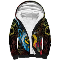 Vanuatu Fishing Sherpa Hoodie It's Time To Fish LT05 Unisex Black - Polynesian Pride