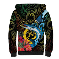 Vanuatu Fishing Sherpa Hoodie It's Time To Fish LT05 - Polynesian Pride