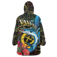 Vanuatu Fishing Wearable Blanket Hoodie It's Time To Fish LT05 - Polynesian Pride