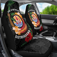 French Polynesia Outrigger Canoe Race Car Seat Cover Tropical Vibe LT05 - Polynesian Pride