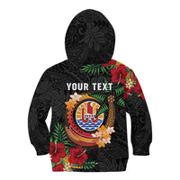 Personalised French Polynesia Outrigger Canoe Race Kid Hoodie Tropical Vibe LT05 - Polynesian Pride