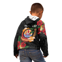 Personalised French Polynesia Outrigger Canoe Race Kid Hoodie Tropical Vibe LT05 - Polynesian Pride