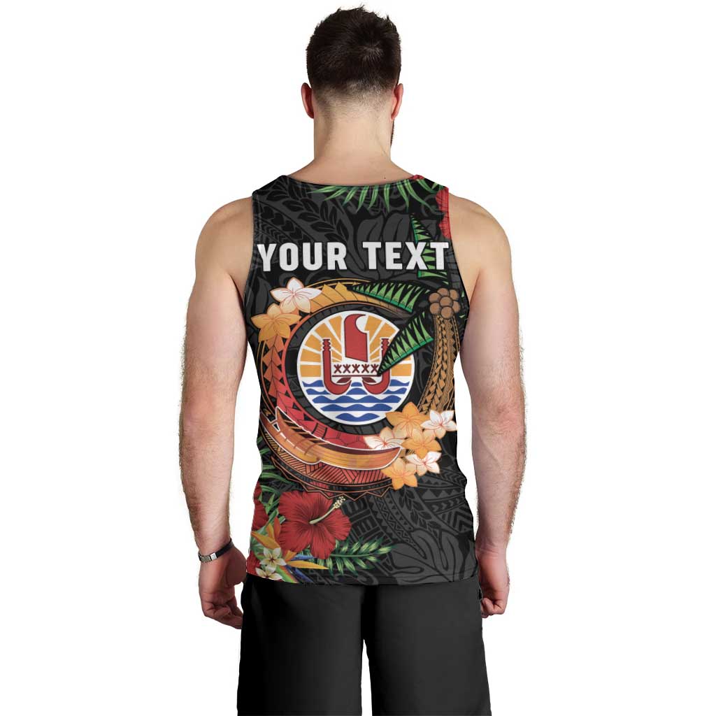 Personalised French Polynesia Outrigger Canoe Race Men Tank Top Tropical Vibe LT05 - Polynesian Pride