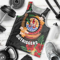Personalised French Polynesia Outrigger Canoe Race Men Tank Top Tropical Vibe LT05 - Polynesian Pride