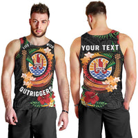 Personalised French Polynesia Outrigger Canoe Race Men Tank Top Tropical Vibe LT05 - Polynesian Pride
