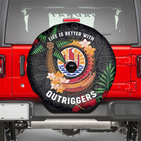 French Polynesia Outrigger Canoe Race Spare Tire Cover Tropical Vibe LT05 - Polynesian Pride