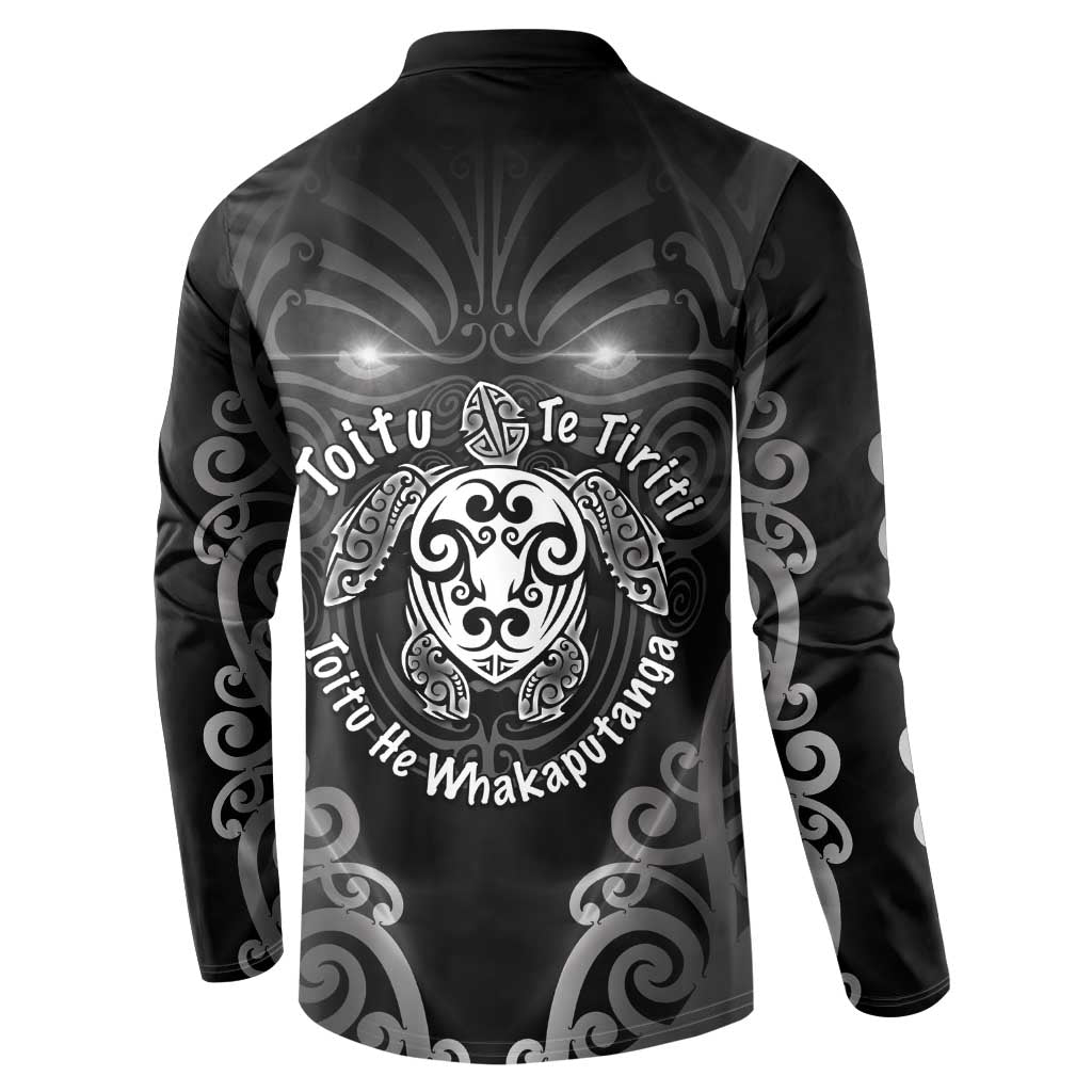 Aotearoa Toitu Te Tiriti Button Sweatshirt Ka Mua Ka Muri LT05 - Polynesian Pride