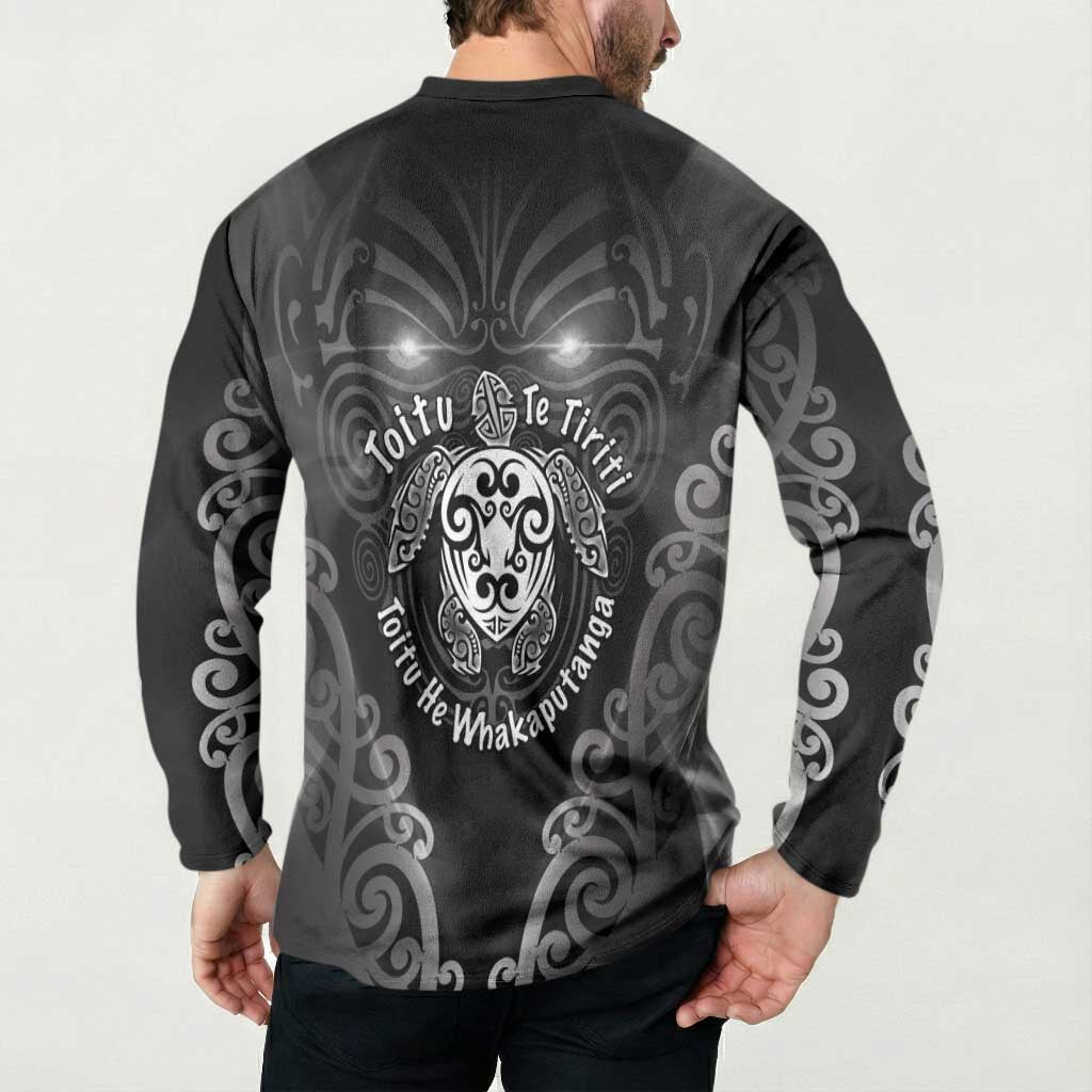 Aotearoa Toitu Te Tiriti Button Sweatshirt Ka Mua Ka Muri LT05 - Polynesian Pride