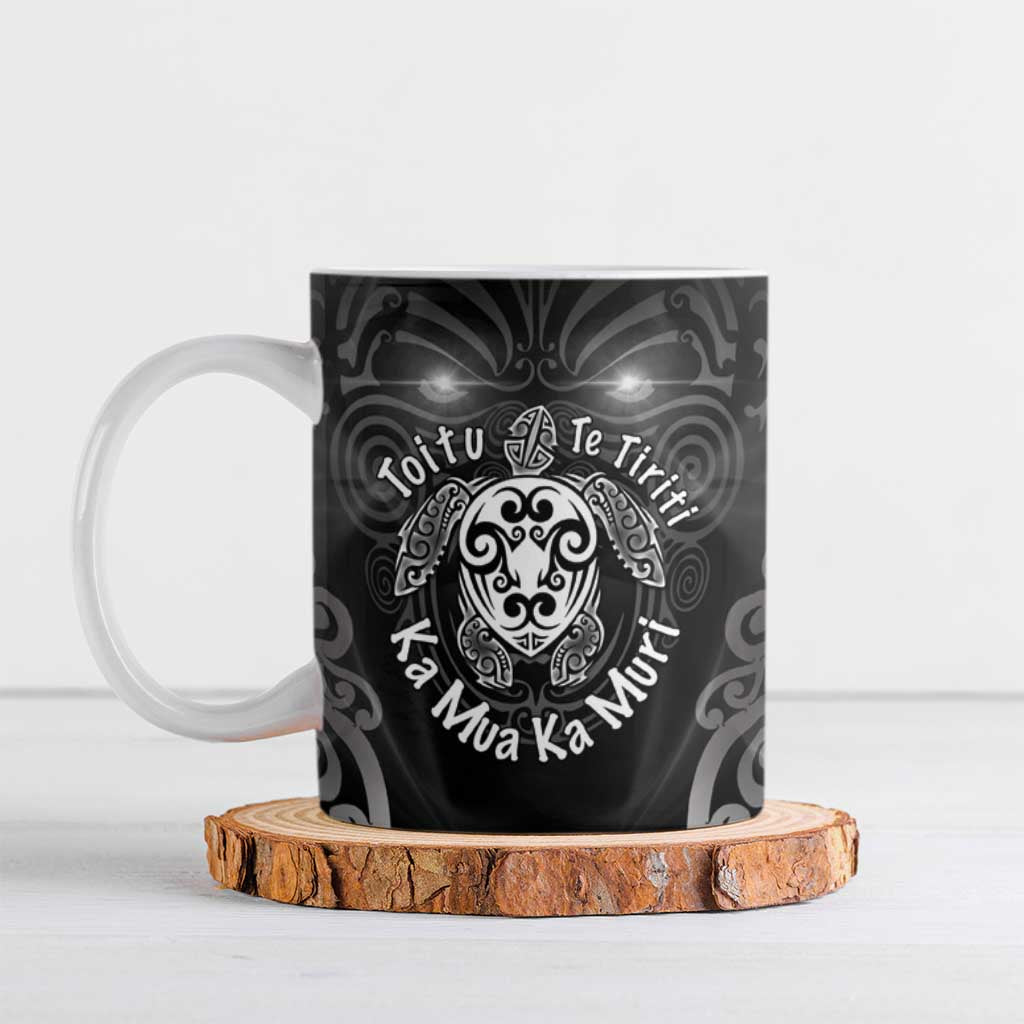 Aotearoa Toitu Te Tiriti Ceramic Mug Ka Mua Ka Muri LT05 Black - Polynesian Pride