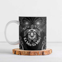 Aotearoa Toitu Te Tiriti Ceramic Mug Ka Mua Ka Muri LT05 Black - Polynesian Pride