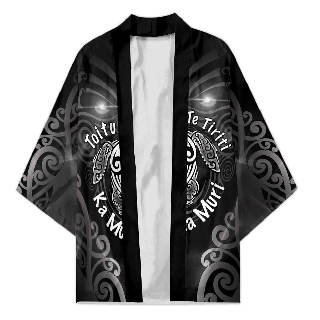 Aotearoa Toitu Te Tiriti Kimono Ka Mua Ka Muri LT05 Unisex Black - Polynesian Pride