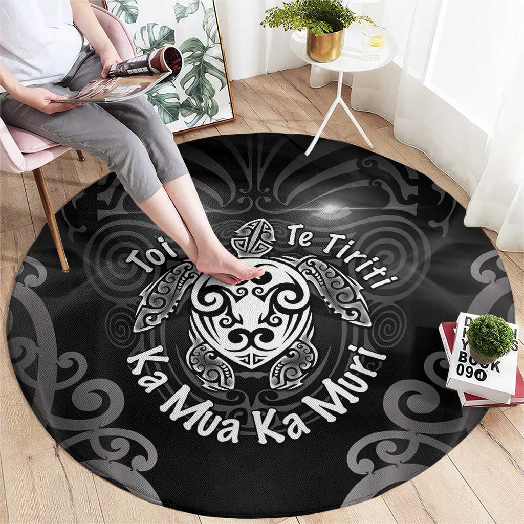 Aotearoa Toitu Te Tiriti Round Carpet Ka Mua Ka Muri LT05 - Polynesian Pride