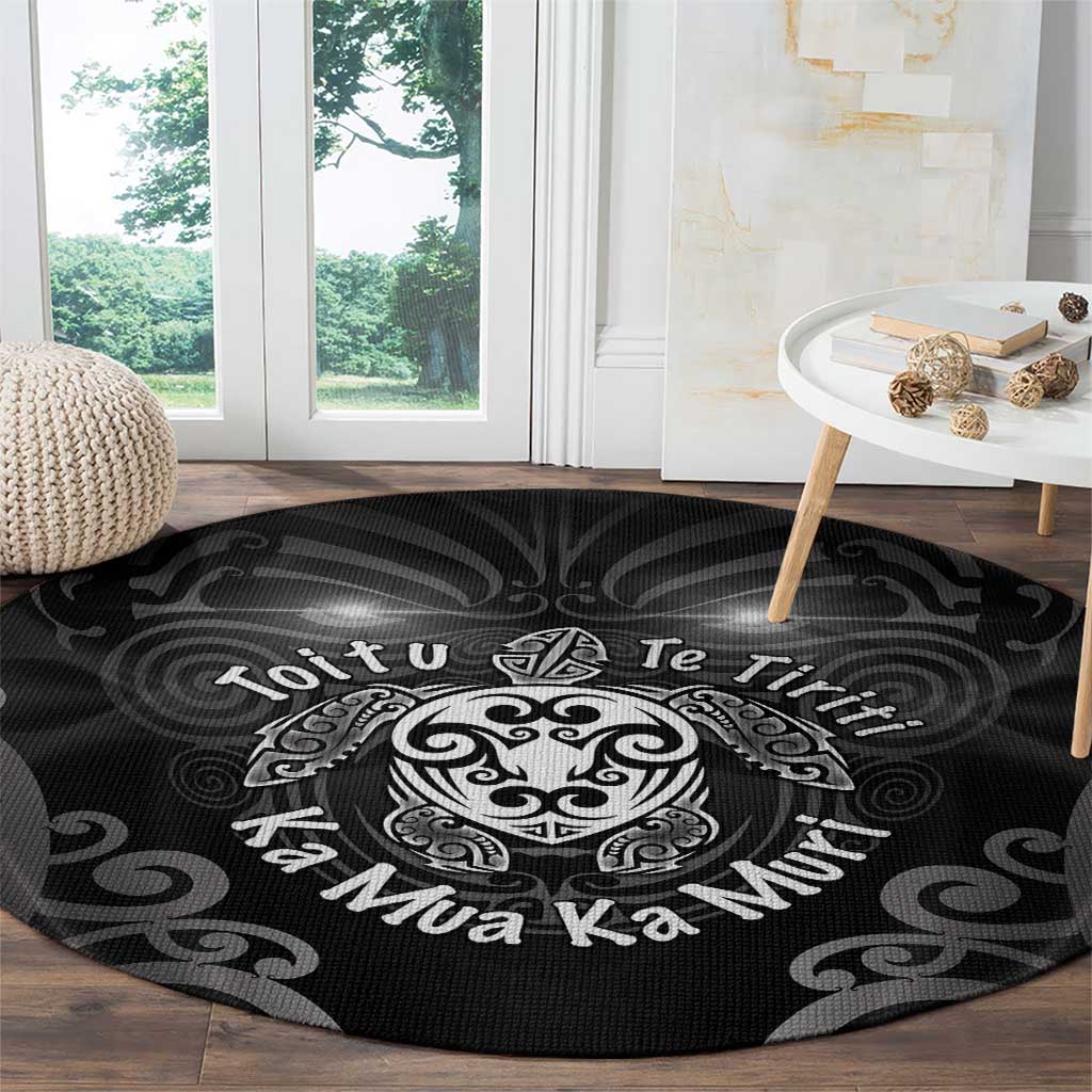 Aotearoa Toitu Te Tiriti Round Carpet Ka Mua Ka Muri LT05 - Polynesian Pride