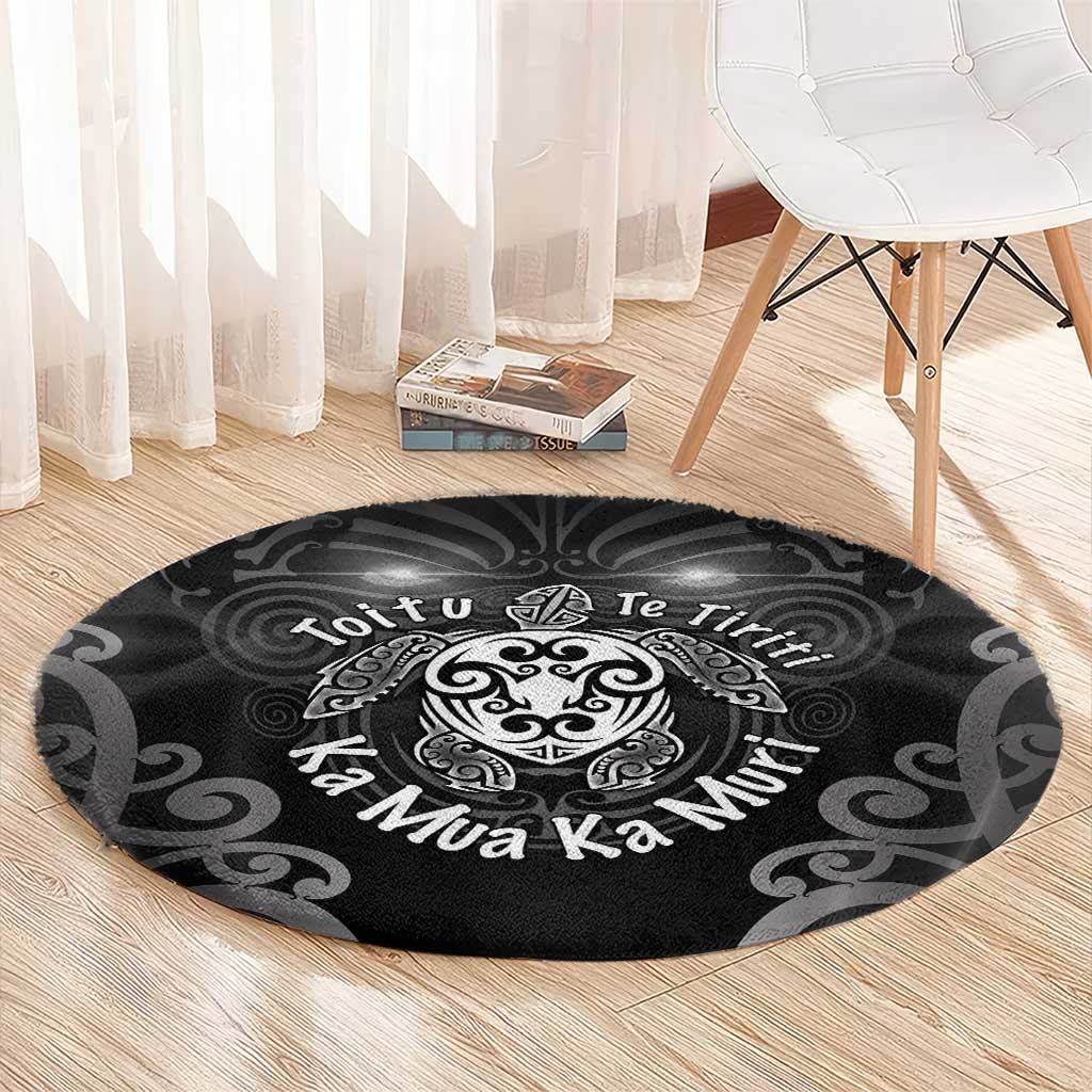 Aotearoa Toitu Te Tiriti Round Carpet Ka Mua Ka Muri LT05 - Polynesian Pride