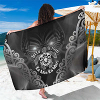 Aotearoa Toitu Te Tiriti Sarong Ka Mua Ka Muri LT05 One Size 44 x 66 inches Black - Polynesian Pride