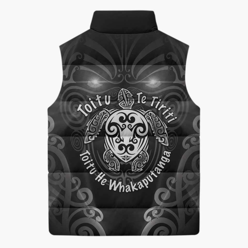 Aotearoa Toitu Te Tiriti Sleeveless Puffer Jacket Ka Mua Ka Muri LT05 - Polynesian Pride