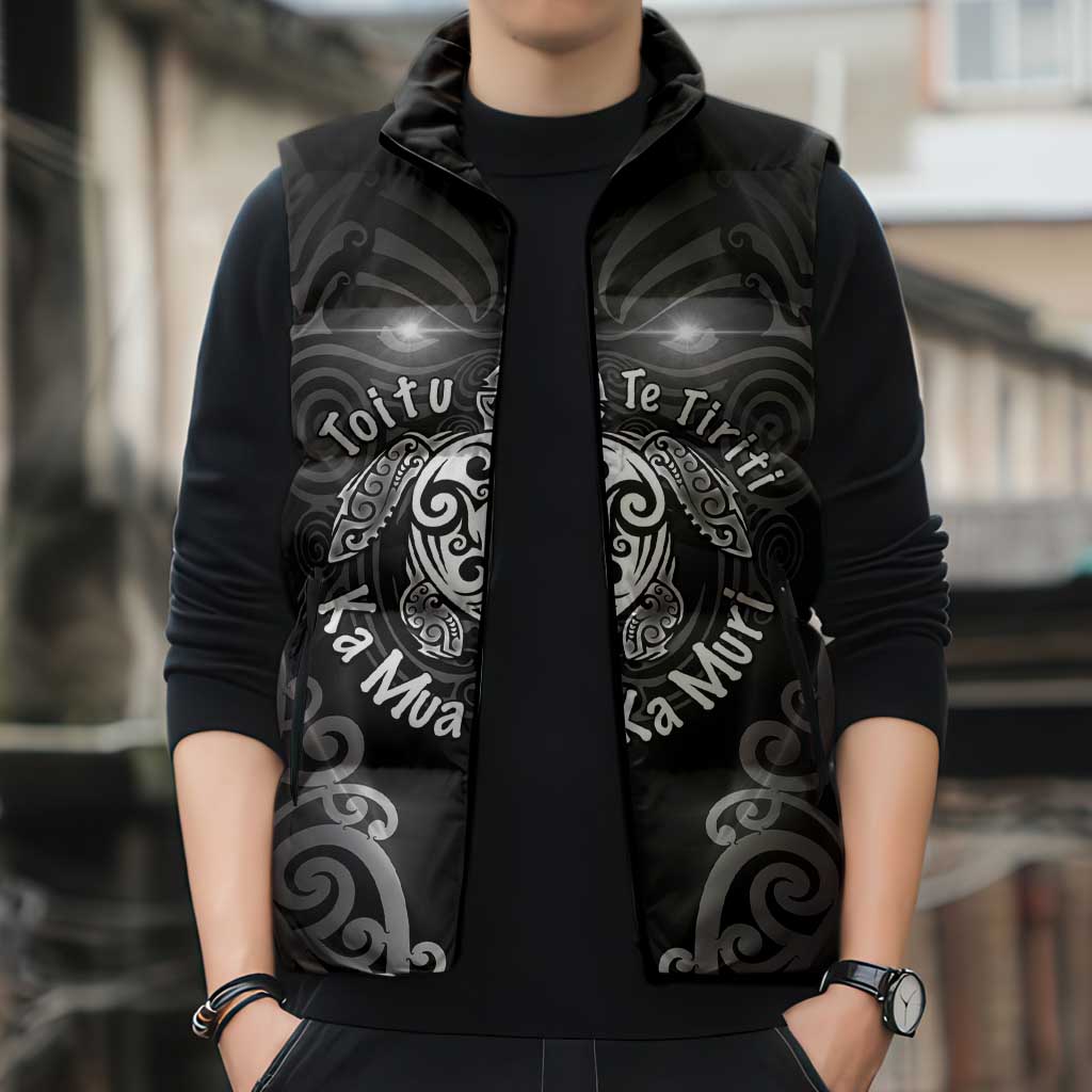 Aotearoa Toitu Te Tiriti Sleeveless Puffer Jacket Ka Mua Ka Muri LT05 - Polynesian Pride
