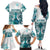 New Zealand Aotearoa Kia Ora Family Matching Off Shoulder Long Sleeve Dress and Hawaiian Shirt Paua Shell Maori Silver Fern LT05 - Polynesian Pride