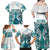 New Zealand Aotearoa Kia Ora Family Matching Off Shoulder Maxi Dress and Hawaiian Shirt Paua Shell Maori Silver Fern LT05 - Polynesian Pride