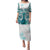 New Zealand Aotearoa Kia Ora Family Matching Puletasi and Hawaiian Shirt Paua Shell Maori Silver Fern LT05 Mom's Dress Turquoise - Polynesian Pride