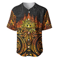 New Zealand Tamanuitera The Sun Baseball Jersey Maori Pattern LT05 Orange - Polynesian Pride
