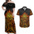 New Zealand Tamanuitera The Sun Couples Matching Off Shoulder Maxi Dress and Hawaiian Shirt Maori Pattern