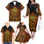 New Zealand Tamanuitera The Sun Family Matching Off The Shoulder Long Sleeve Dress and Hawaiian Shirt Maori Pattern