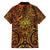 New Zealand Tamanuitera The Sun Family Matching Off Shoulder Maxi Dress and Hawaiian Shirt Maori Pattern