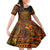 New Zealand Tamanuitera The Sun Family Matching Off Shoulder Short Dress and Hawaiian Shirt Maori Pattern